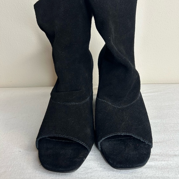 Matisse Black Suede Heeled Boots - Picture 5 of 9